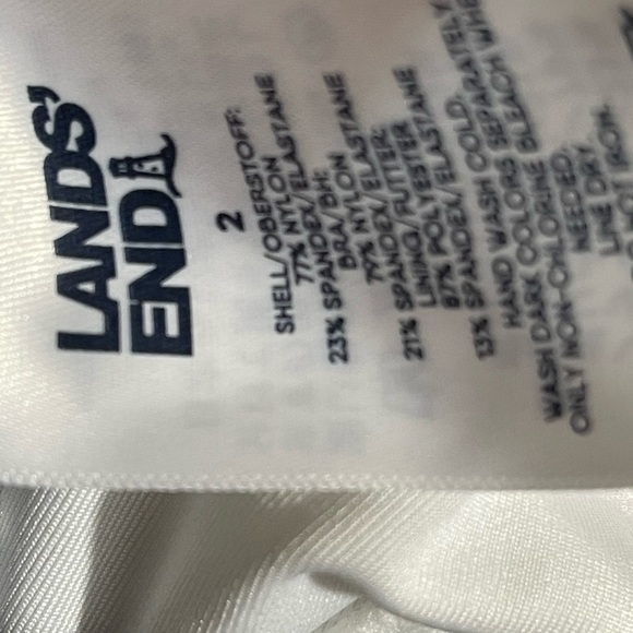 Lands’ End Black and White Polka Dot Square Neck Tankini‎ Top Size 2 NWT - Picture 7 of 7